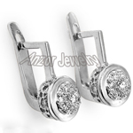 old Russian style Diamond Malinka Earrings14K GOLD