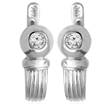 Russian Style Diamond Earrings in 585 14K Gold