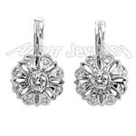 Russian Style Diamod Malinka Earrings 14k 585