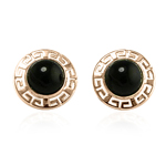 14k Gold Black Onyx Earrings