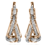 Russian Style Diamond Earrings 585 14k