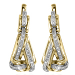Russian Style Diamond Earrings 14k gold