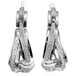 Russian Style Diamond Earrings in 18k