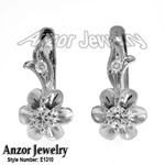 Russian style diamond earrings 585
