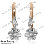 Russian style diamond earrings 585