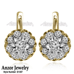 Russian Style Diamond Malinka Earrings 585 14K