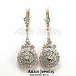 Russian style Diamond Chandelier Earrings 585