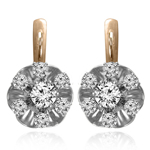 Russian Style Genuine Diamond Earrings 585