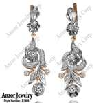Russian Style Chandler Diamond Earrings 585