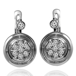 European Style Diamond Earrings in 14k 585