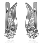 14k Gold Genuine Diamond Armenian style Earrings