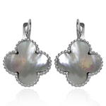 Mother of Pearl Earrings in Silver