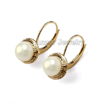 14k Yellow Gold Pearl Earring