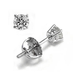 14k Gold Lab Created Diamond Stub Earrings