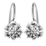 14k Gold Lab Grown Diamond Earrings 1.80 ct