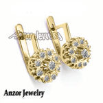 14k Gold Lab Grown Diamond Earrings malinka