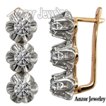 Russian Style Svetofor Lab Grown Diamond Earrings