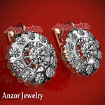 14k Gold Lab Grown Diamond Malinka Earrings 585