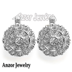 14k Gold Lab Grown Diamond Russian style Earrings