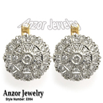 Russian Style Lab Grown Diamond  Earrings 585 14K