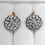 Russian Style genuine Diamond Earrings 585 14K