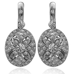 Russian Style Lab Grown Diamond Earrings 14k Gold