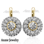 Russian Style Lab Grown Diamond Earrings14K Gold