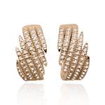 Genuine Diamond Earrings in 14k Gold