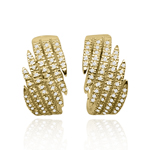 Genuine Diamond Earrings in 14k Gold