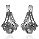 925 SILVER  Genuine Diamond BUOTIFUL Earrings