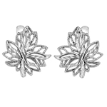 Maple Leaf Design Earrings in 14k Gold