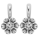 14k Gold Lab Grown Diamond Russian Earrings