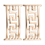 14k Solid Rose Gold Greek Design Earrings