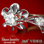 Russian style diamond earrings 14k 585