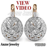 Russian Style Diamond Earrings 585 14k