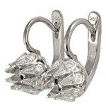 Russian Style Semi Mount Earrings By Anzor 14k