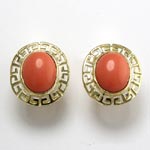 14k Gold Coral Earrings