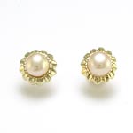 14k Yellow Gold Sunflower Earrings