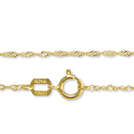 14k Yellow Gold Singapore Chain Necklace