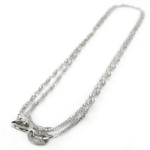 14k White Gold Singapore Chain Necklace