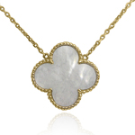 14k solid Gold Mother of Pearl Necklace