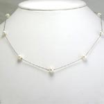 14k Gold Pearl Chain Necklace