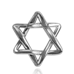 Jewish Star of David Pendant in Platinum 22by 25mm