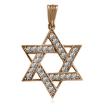 Lab Grown Diamond Star of David Pendant in 14K