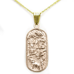 14k Gold 7 Talisman Good Luck Pendant