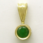 10k Solid Gold Emerald Pendant