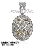 Russian Style Diamond Pendant 585 14k