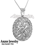 Russian Style Diamond Pendant 585 14k