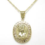 14k Gold Cameo Pendant
