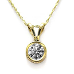 14k Gold White Lab Grown Diamond Pendant 1ct.